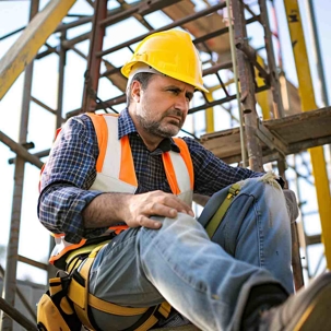 Injured construction worker